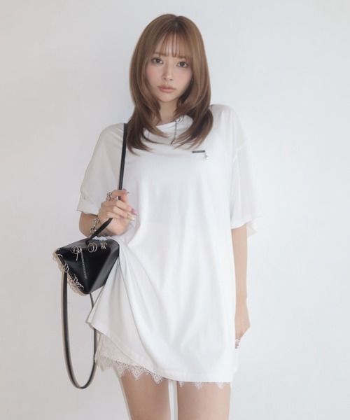 JOSE MOON（ジョゼムーン） tシャツ 半袖 PEARL OVER HALF SLEEVE T