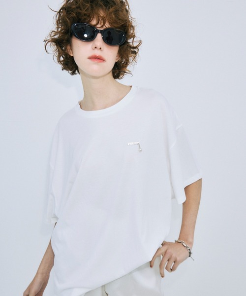 トップス JOSEMOON LOGO OVER TSHIRT with PEARL JOSE MOON（ジョゼムーン） tシャツ 半袖 PEARL OVER HALF SLEEVE T