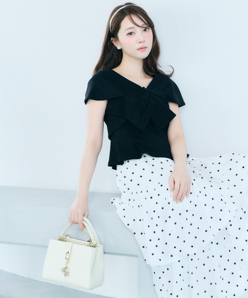 CELFORD（セルフォード） tシャツ 半袖 「洗える」「接触冷感」リボン