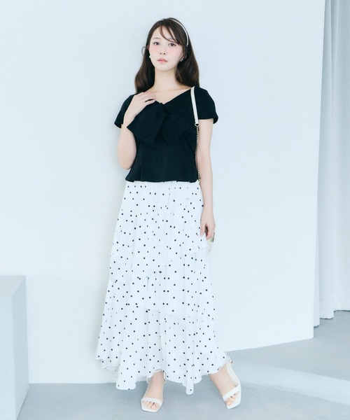CELFORD（セルフォード） tシャツ 半袖 「洗える」「接触冷感」リボン