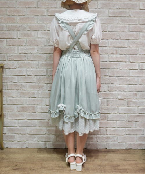 axes femme POETIQUE スカート リボン付きフリルサスSK : ZOZOTOWN