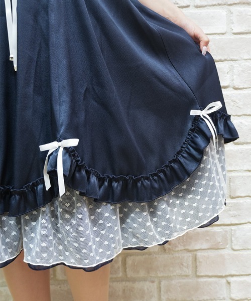 axes femme POETIQUE スカート リボン付きフリルサスSK : ZOZOTOWN 