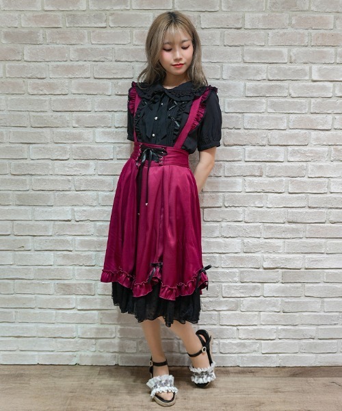 axes femme POETIQUE スカート リボン付きフリルサスSK : ZOZOTOWN