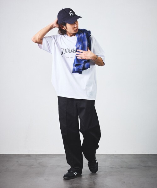 「FREAK'S STORE」 チノパンツ LARGE チャコールグレー メンズ_画像2