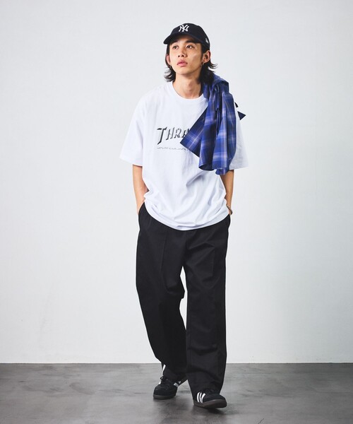 「FREAK'S STORE」 チノパンツ LARGE チャコールグレー メンズ_画像3