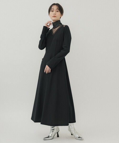 「LOKITHO」 長袖ワンピース 1 ブルー レディース_画像3
