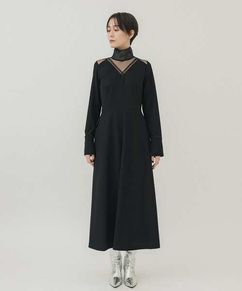 「LOKITHO」 長袖ワンピース 1 ブルー レディース_画像4