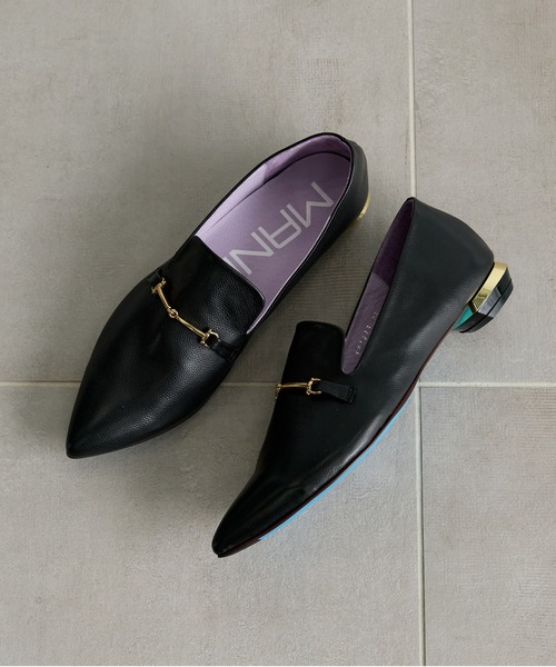 h*u様 MANA ホースビットバブーシュ BLACK 36size 23㌢新品 MANA（マナ） 革靴 フォーマルシューズ 「MANA/マナ」Horsebit