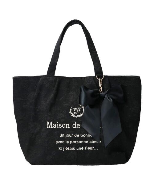 「Maison de FLEUR」 ハンドバッグ FREE ブラック レディース_画像6
