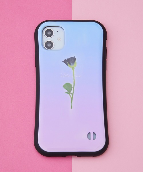 iPhoneケース】 クッションバンパー BLACK CAT GIRL(ブラック