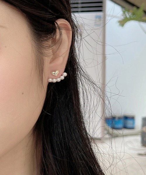 【美品】ピアス　シルバー　パール セール】 【See she me】淡水パール4WAYピアス （その他）｜See