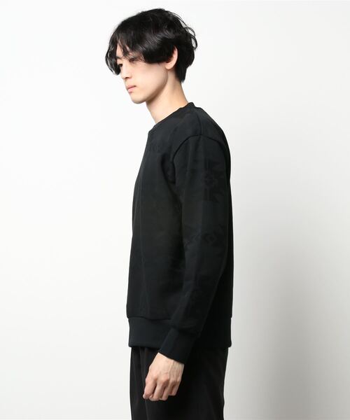 BLAMINK トロピカルデザイン スウェット 38 WELLDER（ウェルダー）Garmenmt Dyed Combination Crew Neck