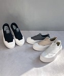 スニーカー 厚底クロスバンド レースレス スリ...の詳細画像1