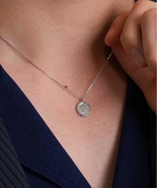 ネックレス “Petite Modern”プチネックレス（イギリス国章コイン）/プラチナ900＆850 メンズ レディースの画像