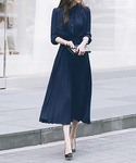 ワンピース ウエストマークプリーツワンピースの詳細画像3
