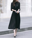 ワンピース ウエストマークプリーツワンピースの詳細画像4