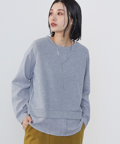 tシャツ BEAMS HEART / 後ろボタン 切り替え プルオーバー レディース BEAMS HEART tシャツ / 後ろボタン 切り替え プルオーバー