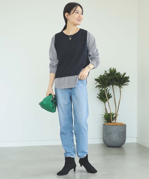 tシャツ BEAMS HEART / 後ろボタン 切り替え プルオーバー レディース BEAMS HEART tシャツ / 後ろボタン 切り替え プルオーバー