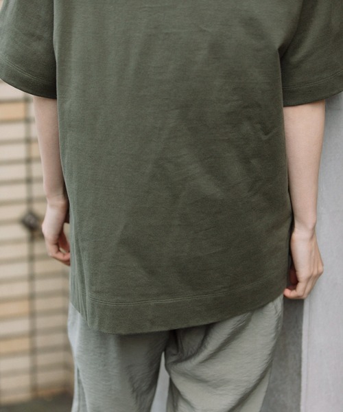 tシャツ EasyCare+スリットTシャツ レディース レギュラーウェイトロールアップロゴTシャツ レディース メール