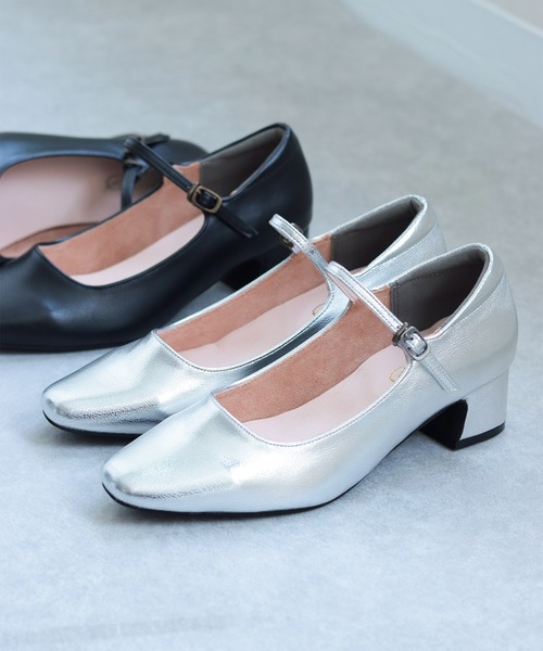 SESTO（セスト） パンプス スクエアトゥメリージェーンストラップ