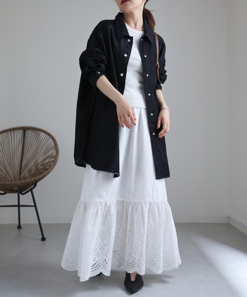 ap retro スカート 綿レース裾ティアードスカート : ZOZOTOWN Yahoo!店