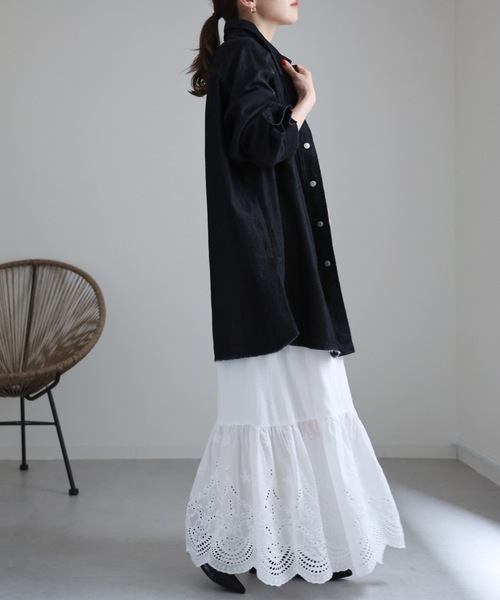 AP STUDIO Deuxieme Classe レースティアードスカート ap retro スカート 綿レース裾ティアードスカート : ZOZOTOWN Yahoo!店
