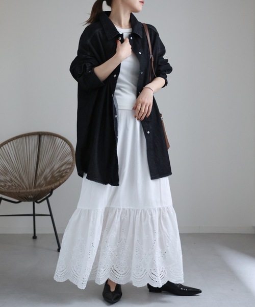 ap retro スカート 綿レース裾ティアードスカート : ZOZOTOWN Yahoo!店