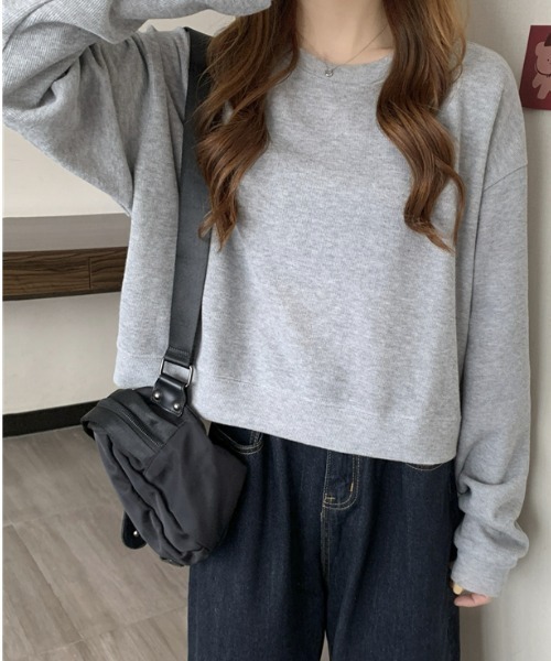 ニット セーター 長袖ショート Tシャツデザインセンスニッチトップスオールマッチセーター レディース ニット セーター 長袖ショート Tシャツデザインセンスニッチ