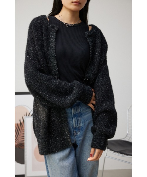 AZUL BY MOUSSY（アズールバイマウジー） カーディガン ラメニット