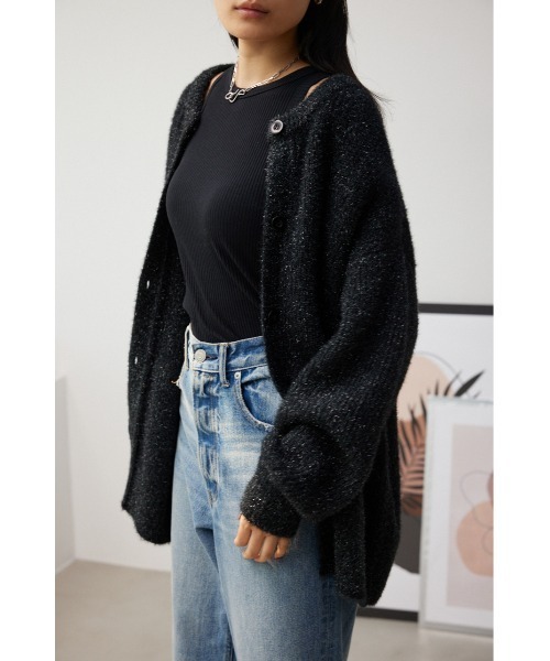 AZUL BY MOUSSY（アズールバイマウジー） カーディガン ラメニット