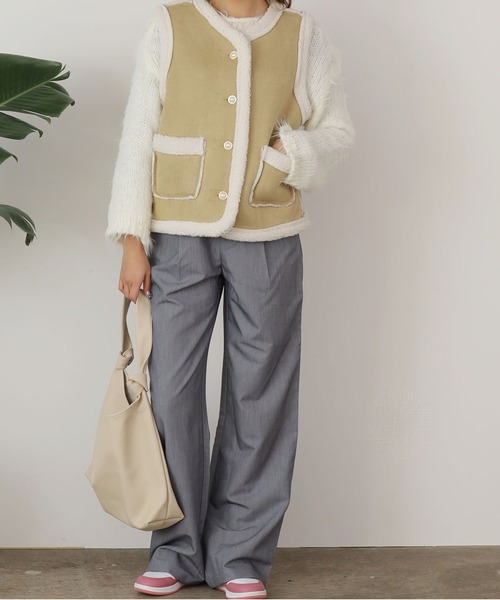 ベスト ジレ ボアベスト / BOA VEST レディース ROOP TOKYO ベスト ジレ BOA VEST / ボアベスト レディース