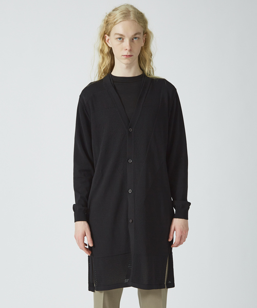 5351 POUR LES HOMMES カーディガン 綿ニット ロングカーディガン