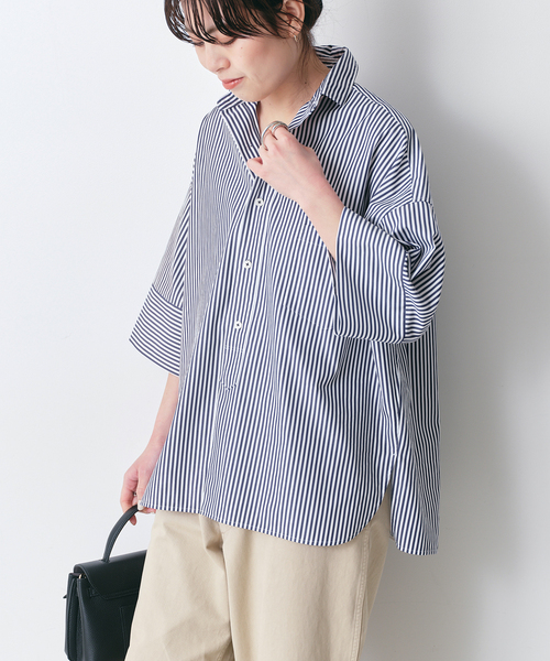 TICCA - 【美品】  TICCA / ティッカ | スクエア ダブルカフスシャツ ブラウス | F | ネイビー/ホワイト | レディース 楽天市場】TICCA ティッカ コットン スクエア 半袖 ダブルカフス