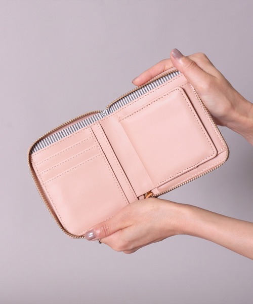 BAYBLO 財布 (CR)「フェイクレザー」ラウンドファスナー 二