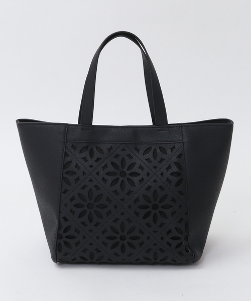 MELROSE claire トートバッグ バッグ 「自立するカットワークトート 