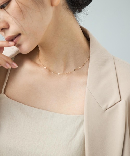 woje ヲジェ Weave K10 ネックレス DIAMOND SKINNY NECKLACE(WISH BONE)(2JN1141)K10 ネックレス