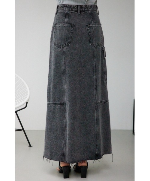 AZUL BY MOUSSY デニムスカート 96ケミカルウォッシュロング