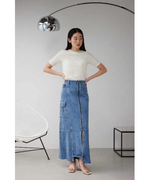 AZUL BY MOUSSY（アズールバイマウジー） デニムスカート 96ケミカル