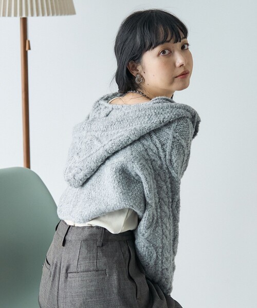 ニット セーター ニットパーカーボレロ レディース | FREAK'S STORE