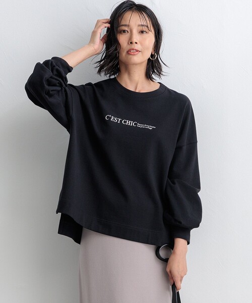 tシャツ 「洗える」ライトコットンテリー ロゴ カットソー レディース