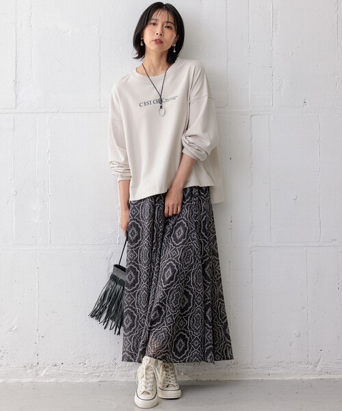 23区 tシャツ 「洗える」ライトコットンテリー ロゴ カットソー