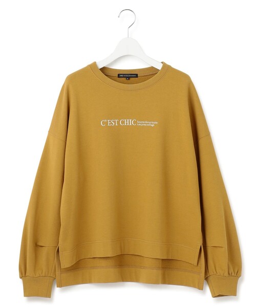 tシャツ 「洗える」ライトコットンテリー ロゴ カットソー レディース 23区 tシャツ 「洗える」ライトコットンテリー ロゴ カットソー