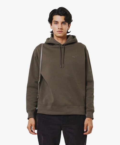 LACOSTE パーカー 鹿の子ニットワントーンフーディー / 鹿の子ニット