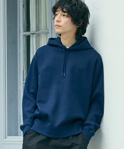 LACOSTE（ラコステ） パーカー 鹿の子ニットワントーンフーディー