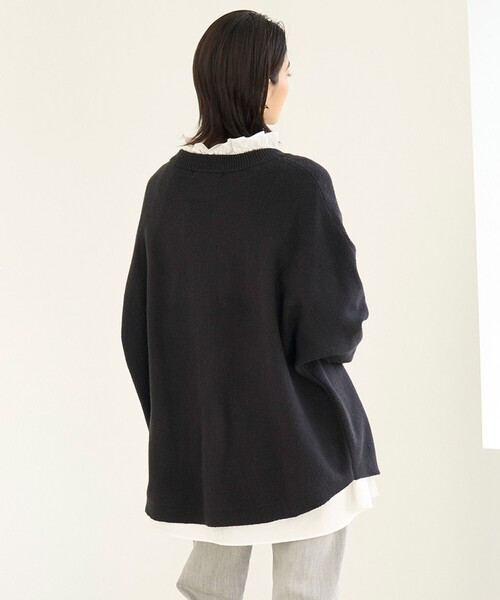 UNFILO ニット セーター 「洗える」ふわふわニット ラウンドヘム