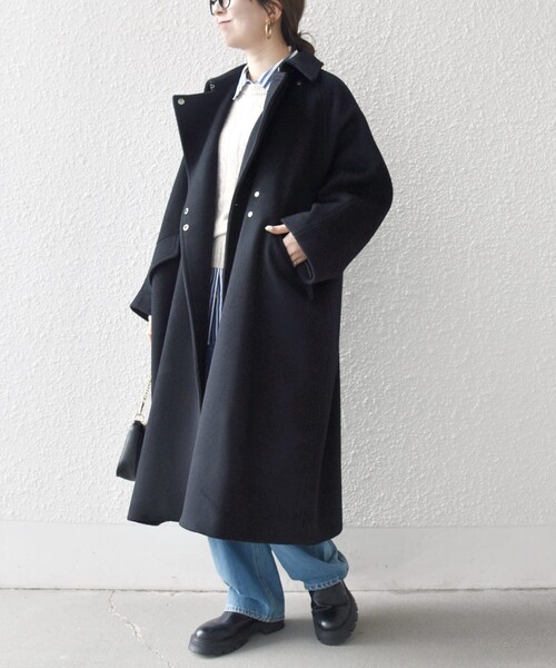 SHIPS any ステンカラーコート コート any: バルマカーン コクーン