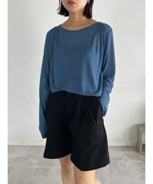 tシャツ シアークルーネックロンT レディース