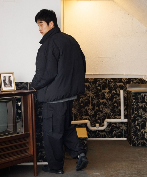 niko and…（ニコアンド） ブルゾン アウター 中綿スタンドミリタリー