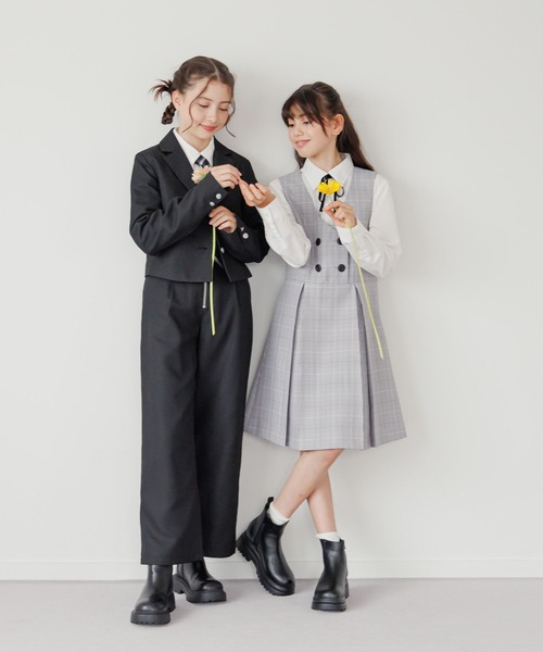 グローバルワーク イージーケア ジャケットパンツ スーツ シャツ 150