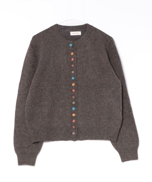 aimoha カーディガン マルチカラーボタンカーディガン レディース